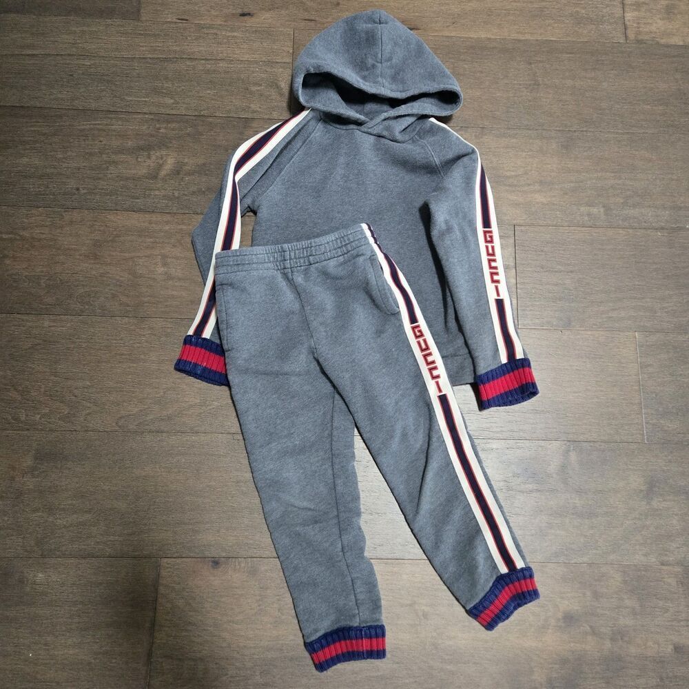 Gucci Logo Boys Tracksuit Set Oufit Size 6